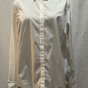 Tommy Hilfiger long-sleeve ivory blouse (XXL)